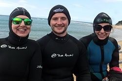 on the way to the dive site